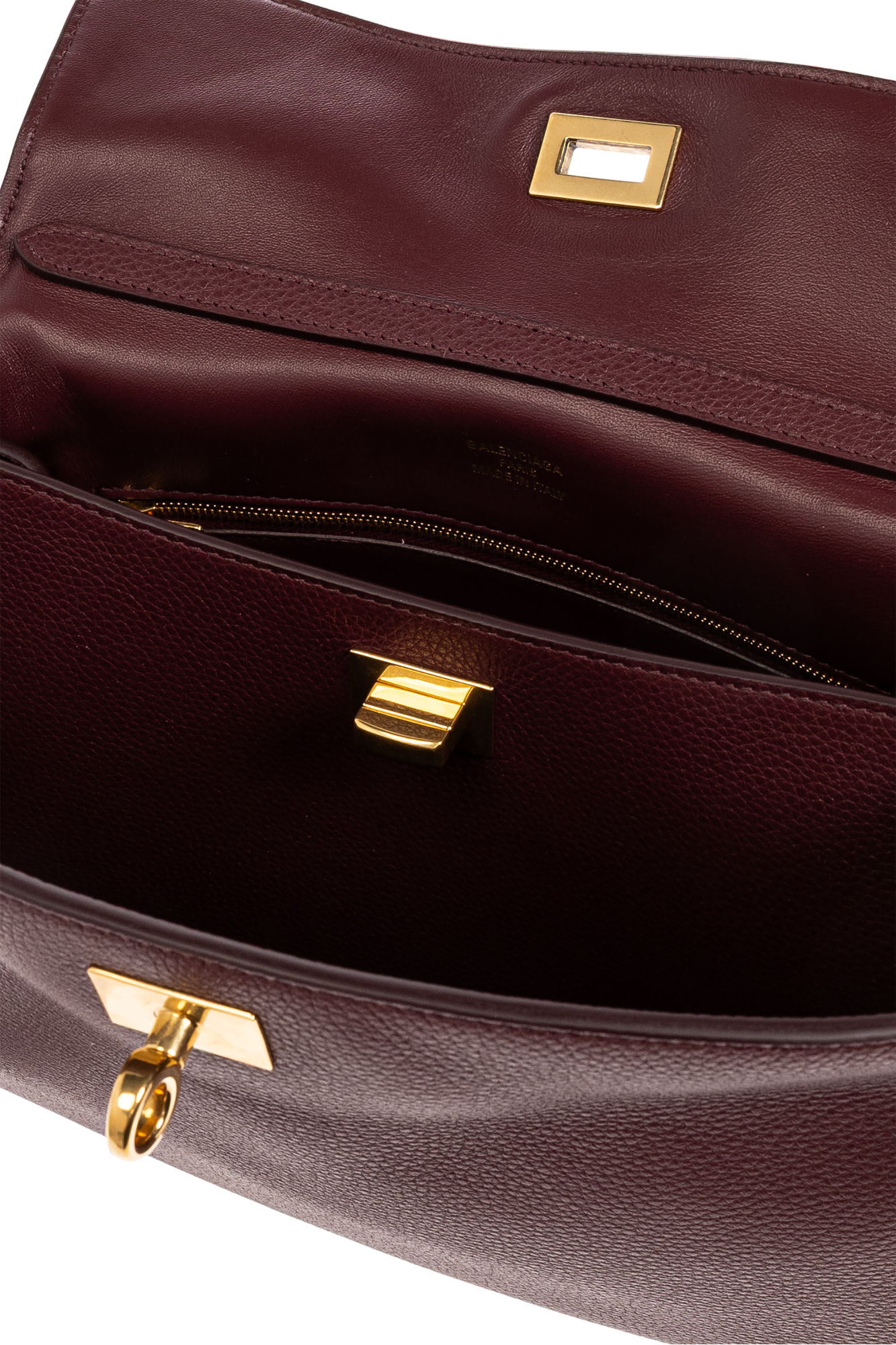 ミュージシャン 373 ENAMEL LIVE BAG (BURGUNDY) The Grande Handbag | Red Leather | NEO 87100
